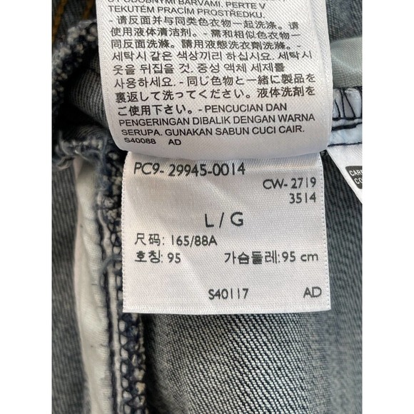 LEVI’S NWOT Denim Jean Jacket Size LARGE Youth Blue - Picture 3 of 4